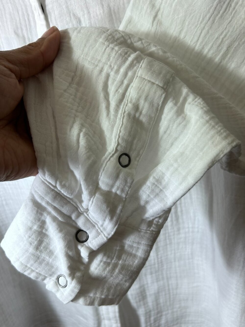 Women's S.O. 100% Cotton Wide-Leg Pant Suit (Size Large) — White - Picture 5 of 16
